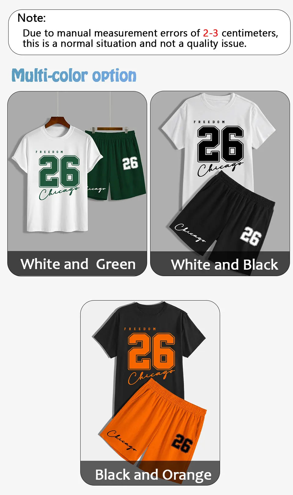 Short-sleeved shorts summer men's suit simple fitted T-shirt letter print with the same printed shorts two-piece set
