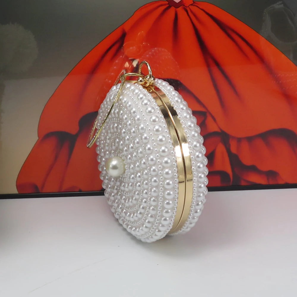 2024 New Arrival Hademade White Sandals Bridal shoes bag set woman Big Pearl Girls fashion Sandals party Shoes Fashion Thin Heel