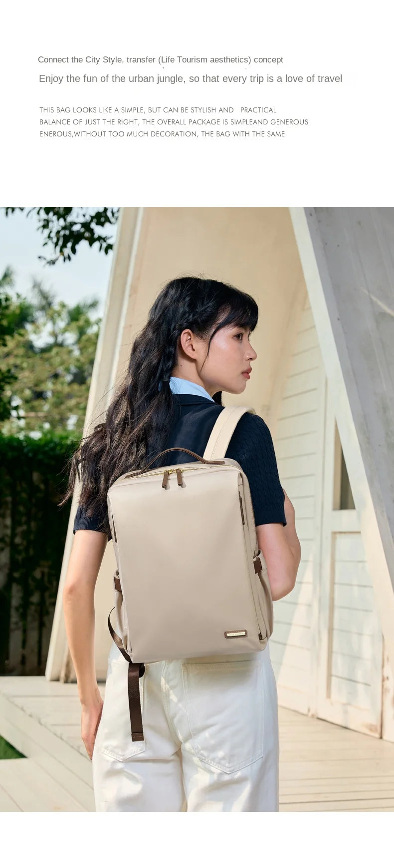 GOLF Laptop Backpack Women Elegant 14 inch Notebook Bags Waterproof Backpacks Woman Work Back Pack Casual Multi Pockets Bagpack