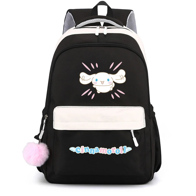 Cinnamoroll Backpack Children Girls Boy Sanrio Schoolbag Kawaii Student Back To School Rucksack Teen Kids Gift Women Travel Bags