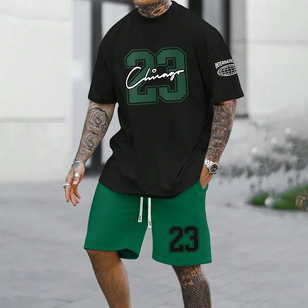 2024 New Fashion 3D Printed Men's Suit Oversized Clothing Short Sleeve Shorts Suit Men's Sportswear Summer Casual Suit