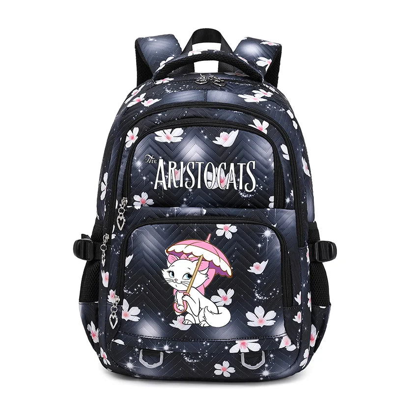 Disney The Aristocats Marie Waterproof Women Backpack Female Travel Bag Backpacks Schoolbag for Teenage Girls Bookbag Mochila