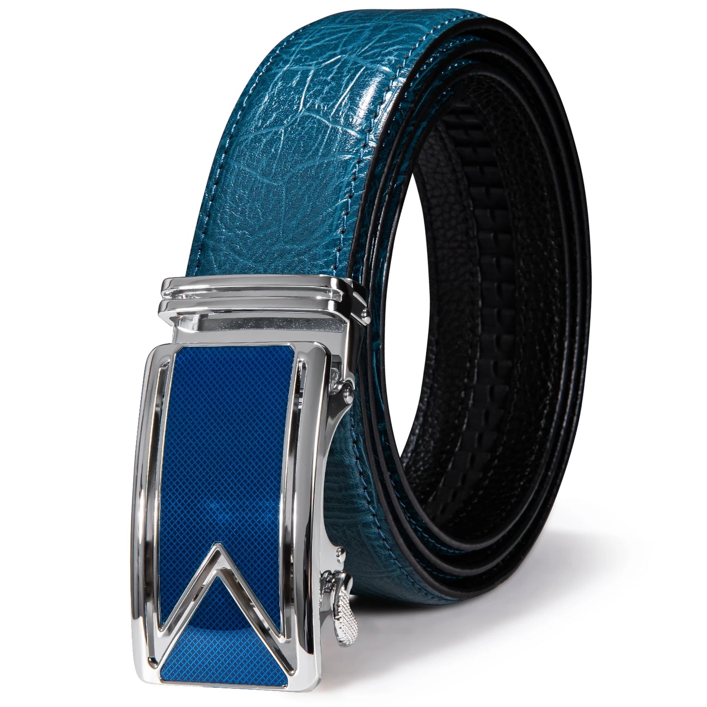 High Quality Mens Belts Black Brown Blue White Green Leather Straps Casual Gold Automatic Buckles Waistband Belt for Men Wedding