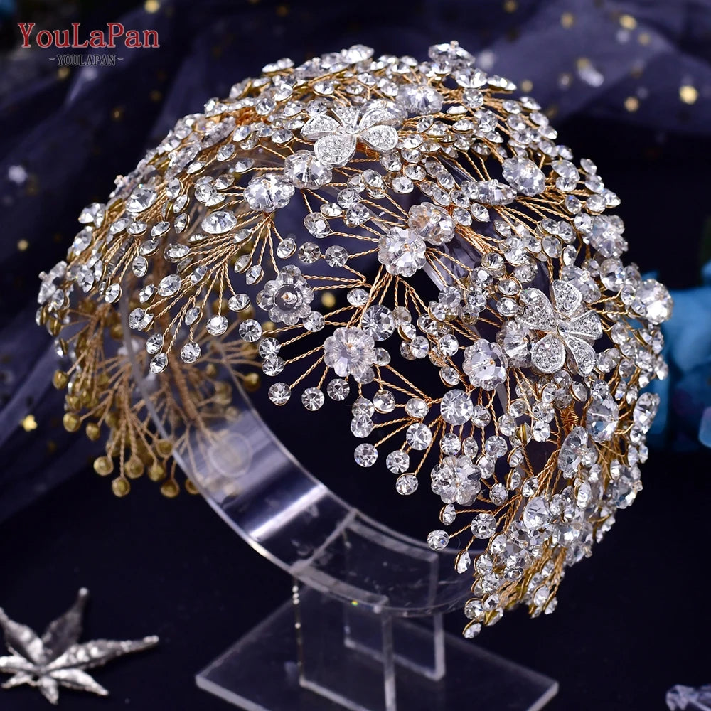 YouLaPan Luxury Women Belts Bling Rhinestone Accessories For Wedding Brides Alloy Flower Belts For Bridesmaid Dresses Sash SH240