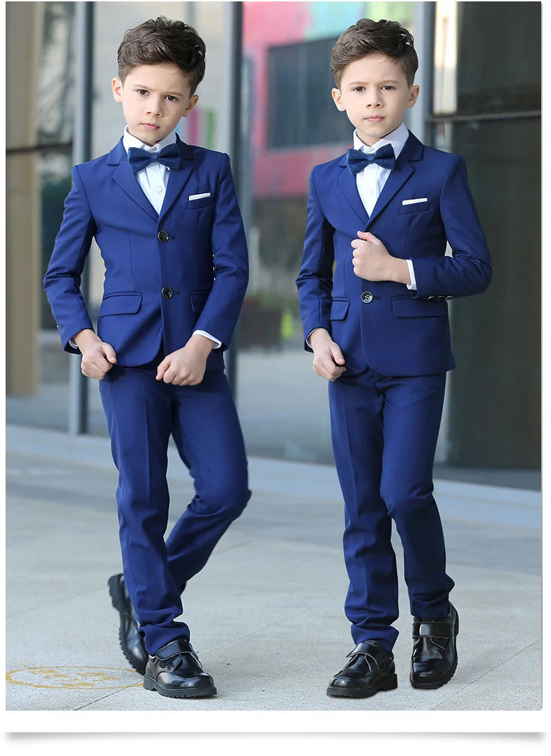 Formal Boys Suit For Wedding Children White Party Blazers Pants Baptism Outfit Kids Costume Gentlemen Teenager Prom Tuxedos Set