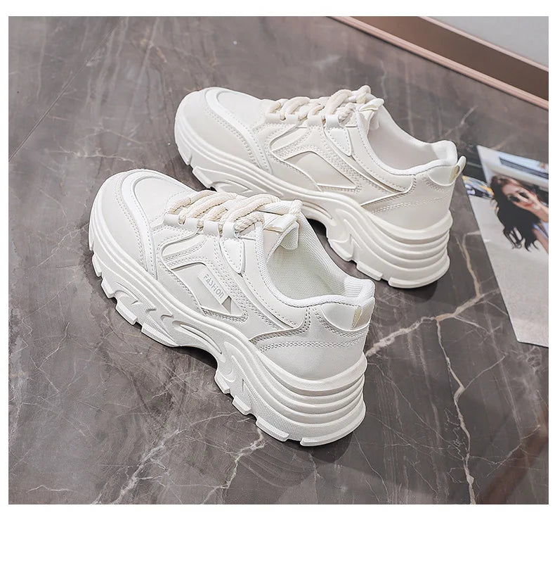 Sneakers for Women Autumn New Style, Korean Version Versatile Thick-Soled Single Shoes, Sports Shoes Running Casual Shoes