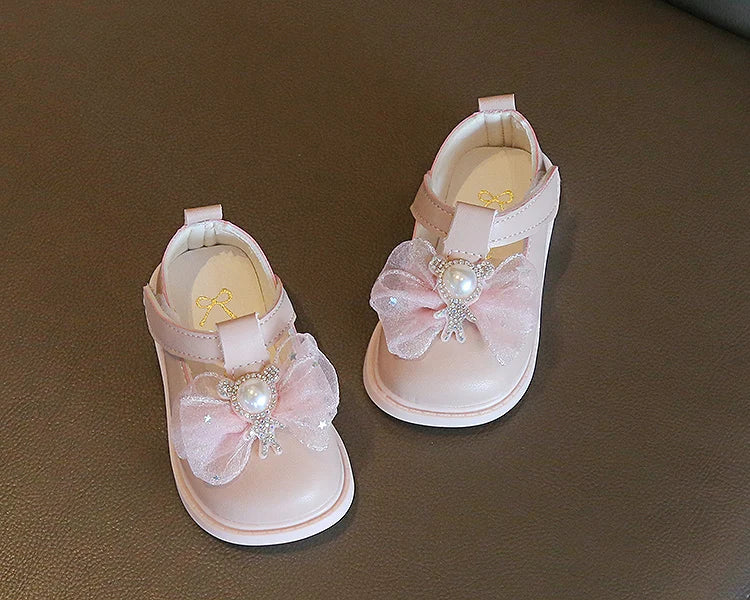 Zapatos Niña Soft Soled Baby Walking Shoes Autumn Girl Princess Shoe Bow Leather Shoes Girl Single Shoe Baby Shoe Туфли Лолита