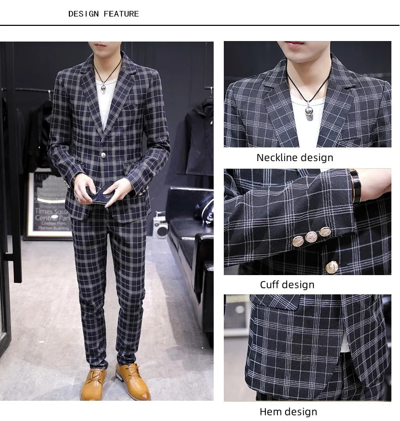 Casual suit jacket fashion loose luffian handsome suit senior sense top single business formal Korean student suit