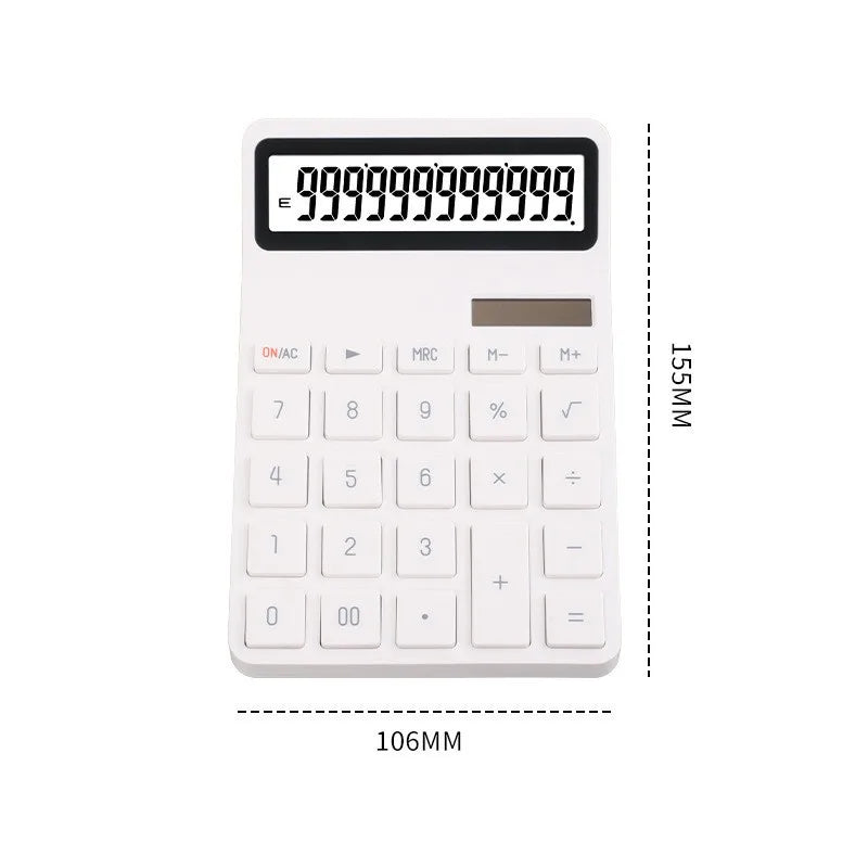 Solar Calculator with Dual Power Supply, 12 Digits, Electronic Calculator, Home, Office, School, Financial, accounting Tools