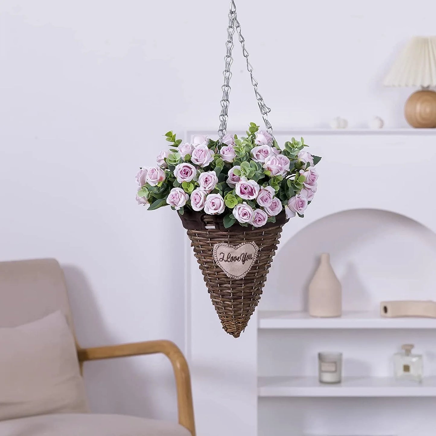 10 Heads Artificial Flower Silk Rose white Eucalyptus leaves Peony Bouquet Fake Flower for Wedding Table Party Vase Home Decor