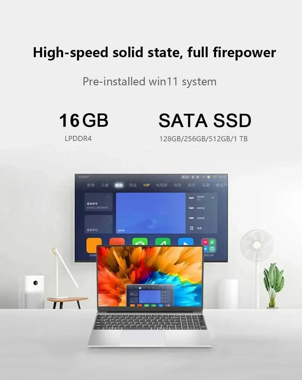 QMDZ 15.6" Laptop Computer Intel Celeron N5095 Notebook PC 16GB 32GB Ram 128GB-2TB SSD Office Study PC Windows 11 1080P Laptops