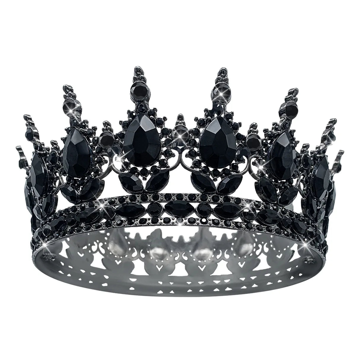 Baroque Crystal Tiaras And Crowns Rhinestone Prom Diadem Headband Crown Bridal Wedding Hair Accessories Jewelry Crown Tiara Gift