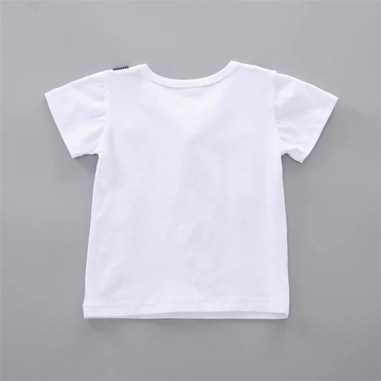 Summer Baby boys Clothing Suits Handsome Fashion Children's girls Short-Sleeved + Shorts Clothes 2 pcs Set
