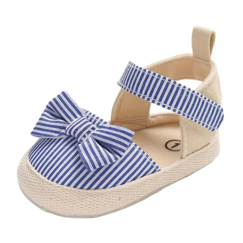 Newborn Toddler Baby Shoes Girl Baby Crib Shoes Princess Flower Bow Baby Cotton Sole First Walker Sneakers 0-18 Months