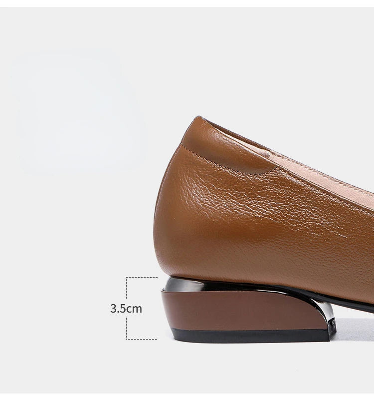Mid Heel Casual Shoes for Women Heels Wedding Hollow Out Black Square Heel Formal Shoes Work Lady Fall Zapatilla Mujer 2023