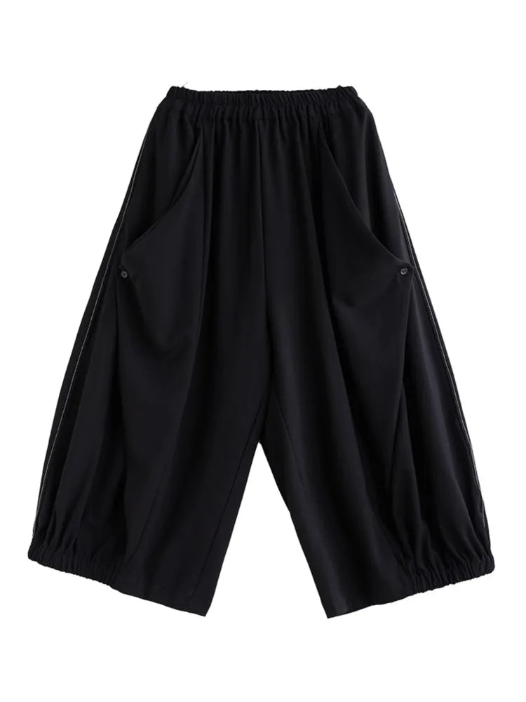 Oversized Autumn Winter New Wide Leg Pant Women Casual Loose Ladies Trousers Pleated Fashion High Waist Woman Lantern Pants 2023
