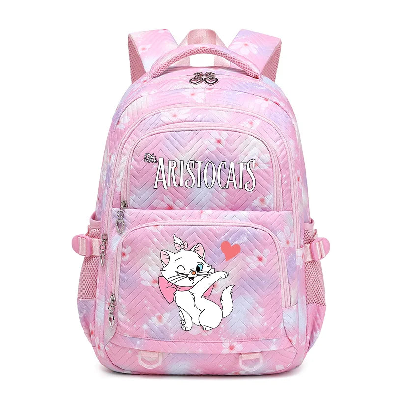 Disney The Aristocats Marie Waterproof Women Backpack Female Travel Bag Backpacks Schoolbag for Teenage Girls Bookbag Mochila