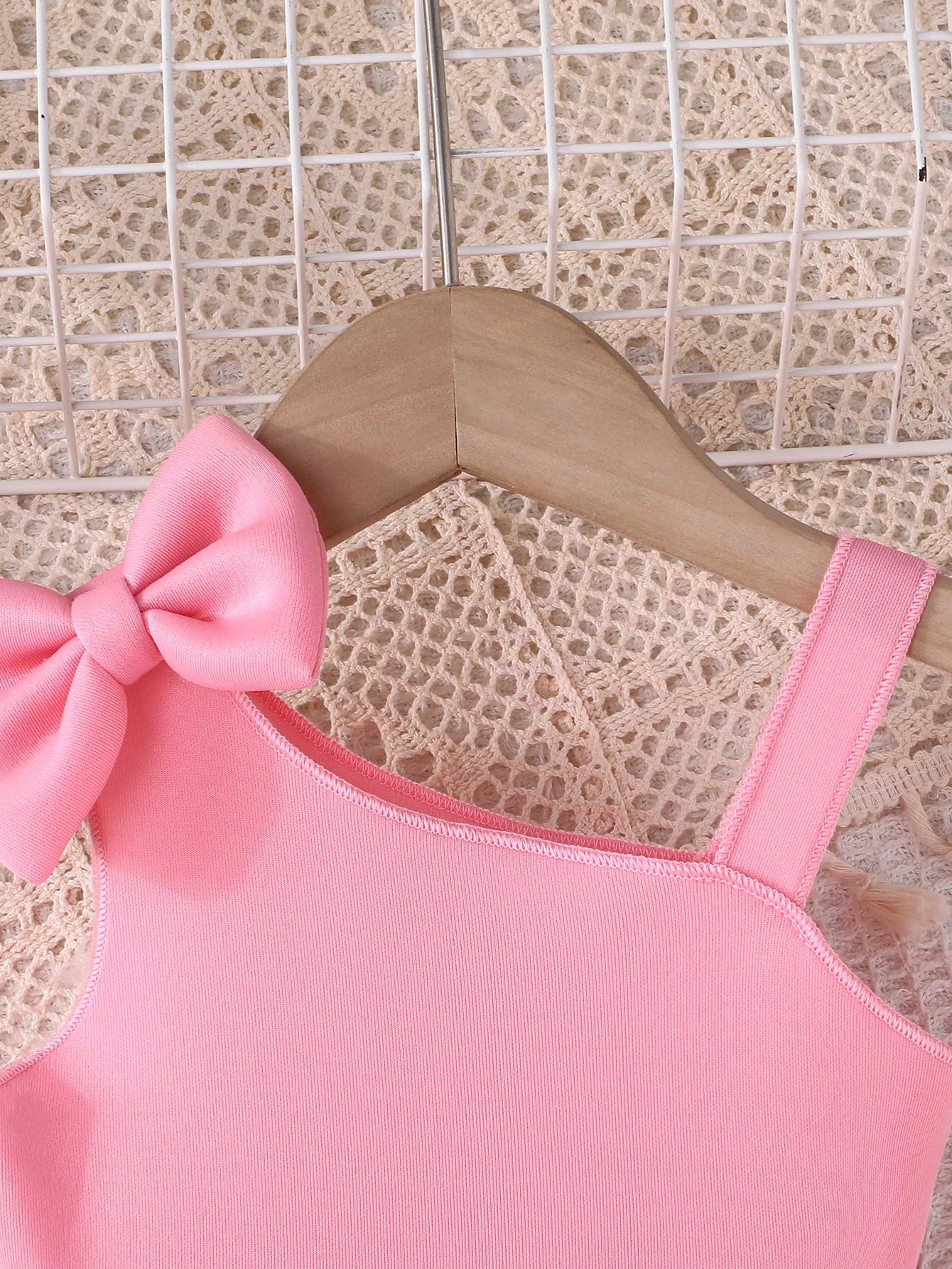 legant Girl's One - Shoulder Dress, Bow - adorned on One Side, Puffy Pleated Skirt