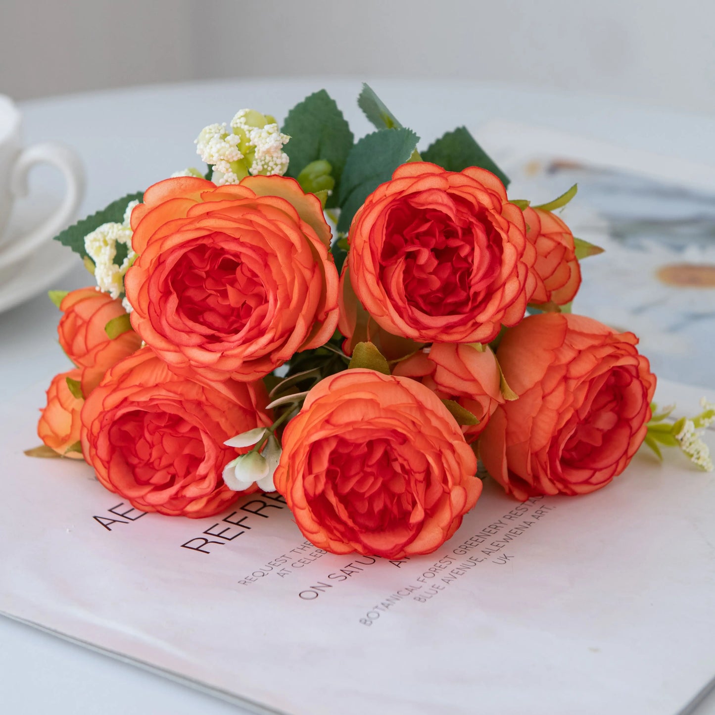 Fake Silk Peony Vases for Home Decor Christmas Garland Wedding Party Living Room Bouquet Decoration Accessory Artificial Flowers