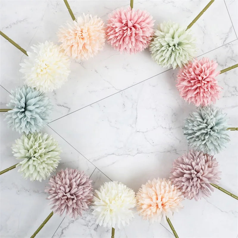 Artificial Flowers Hydrangea Bouquet Wedding Decoration Fake Flower Craft Home Room Vase Decor Accessories Center Table Ornament
