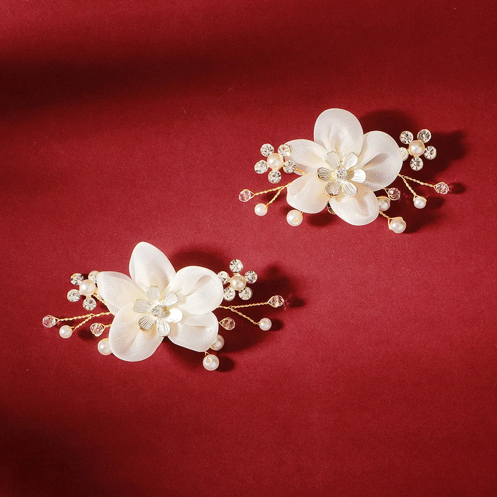 Newest Shinning Rhinestone Shoes Clip Metal Wedding Accessories Crystal Pearl Luxury Shoe Buckle Decorations Gift For Women