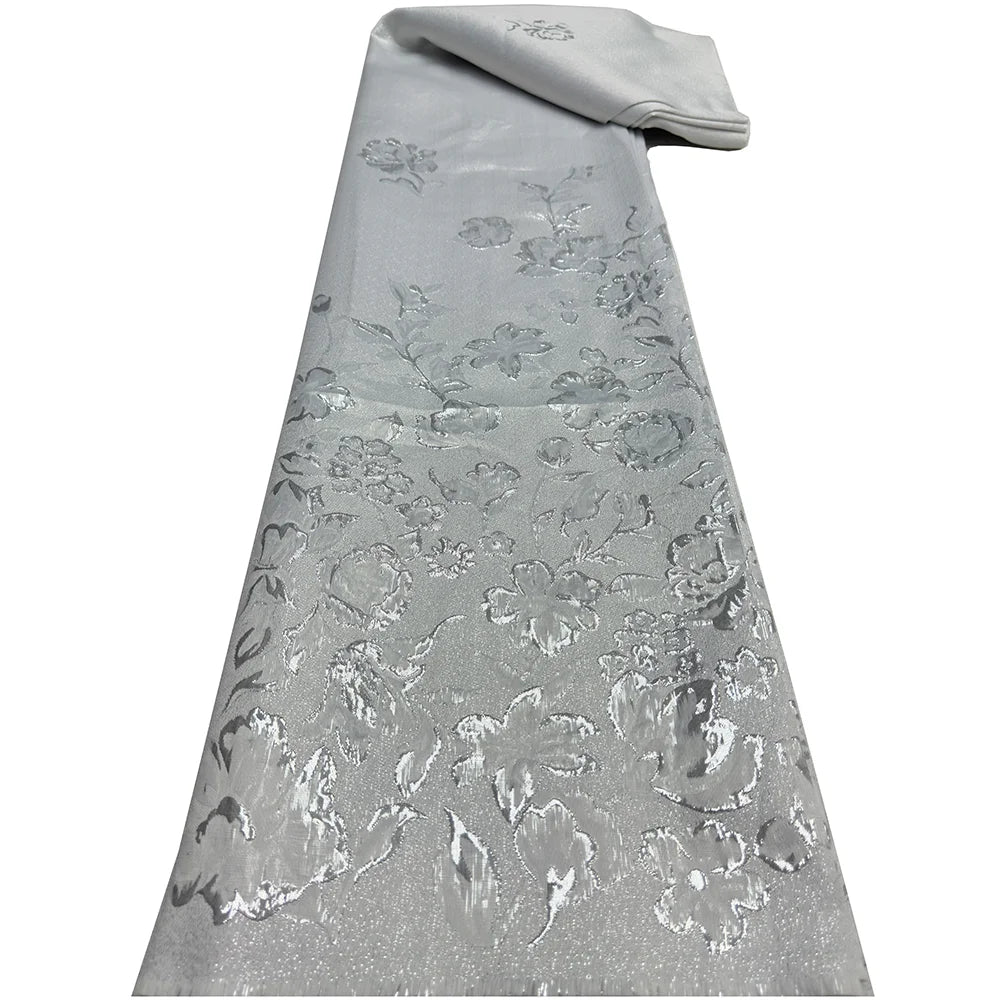 Luxury African Nigerian Brocade Jacquard Lace Fabric 2024 High Quality Brocade Lace Fabric French Tulle Lace For Women Dresses