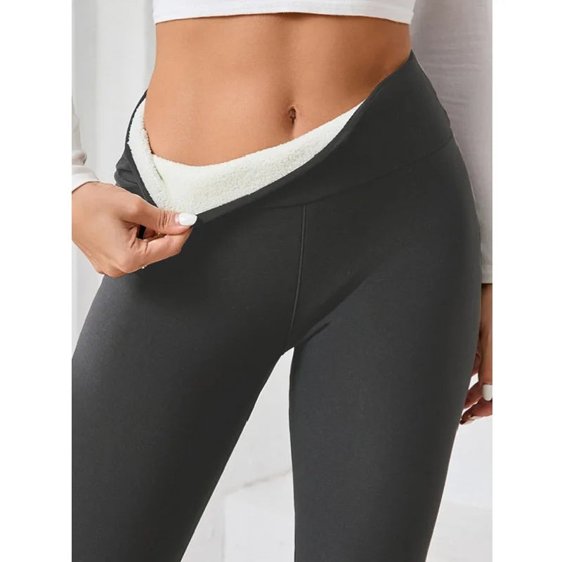 Winter Super Warm Leggings Women High Waist Thermal Pants Thicken Slim Elastic Tights Stretch Outdoors Pants