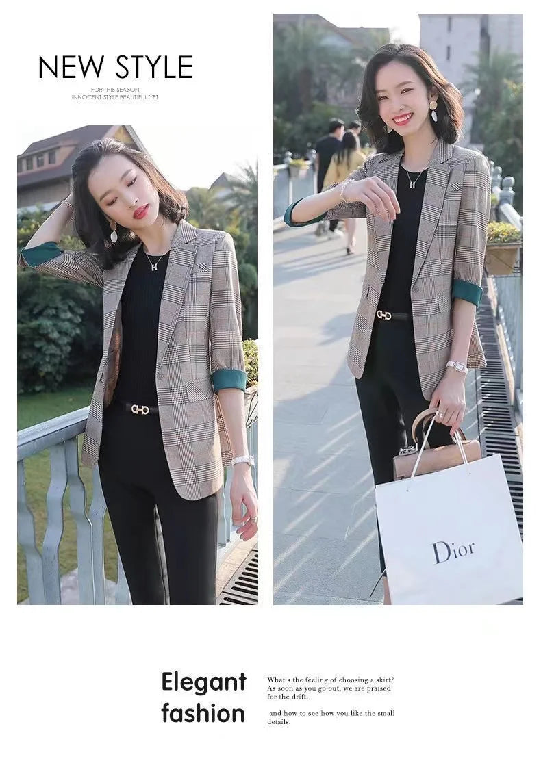 Women's Elegant Double-Breasted Blazer with Puff Sleeves and Faux Pockets - White, Long Sleeve, Mid-Length, High Stretch Fabric, Perfect for Spring and Fall, Everyday Chic, Formal Office Wear | Classic Notched Lapel | Functio