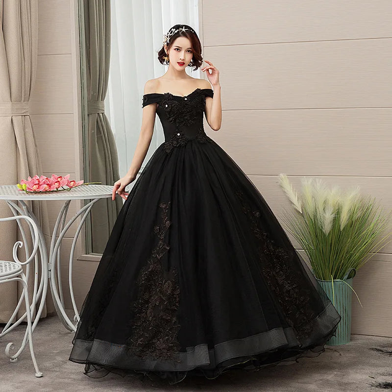 Luxury 15 Quinceanera Dresses Ball Gown Puffy Long Lace Appliques Prom Dress Customized Student Show Graduation Host Party Dress