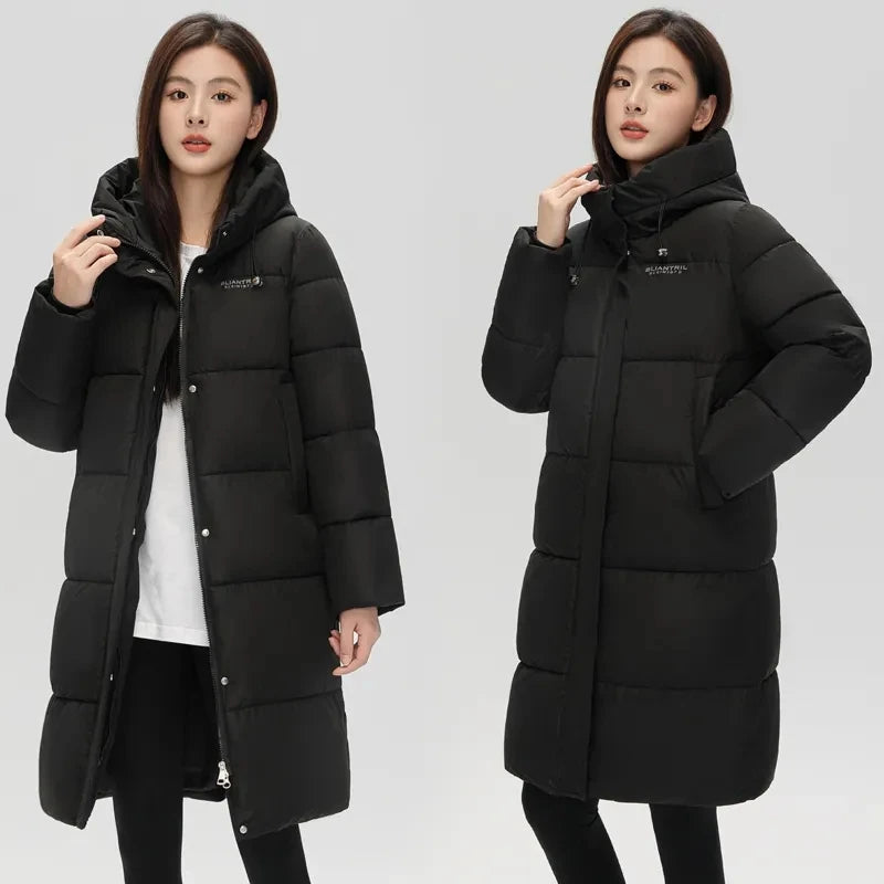 2025 New Long Winter Jacket Women Parkas Down Cotton Jackets Warm Hooded Outwear Female Thick Cold Snow Wear Coats Puffer Jacket