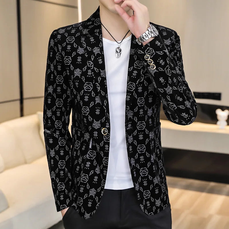 The Main Promotion of New Explosive New Suit Slim Single Suit Comfortable + Casual + Fashion Personality Coat Men's Clothing