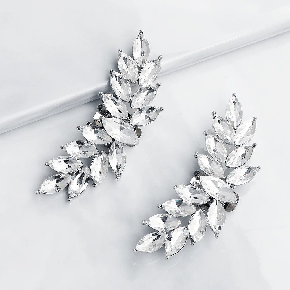 Newest Shinning Rhinestone Shoes Clip Metal Wedding Accessories Crystal Pearl Luxury Shoe Buckle Decorations Gift For Women