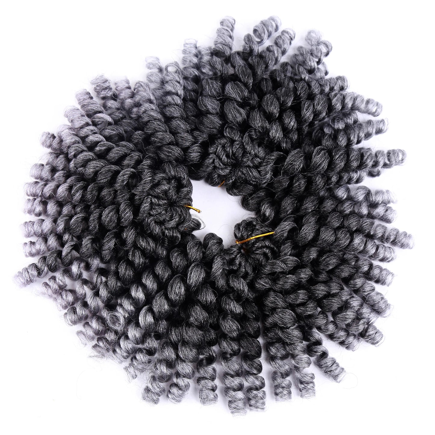 Synthetic Ombre Jumpy Wand Curl Crochet Braids Jamaican Bounce For Africa Braiding Hair Extensions Pre-Twisted For Black Women