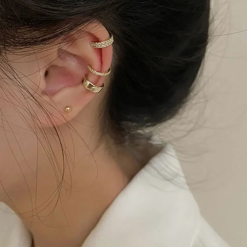 Cute Clip Earrings Female Buckle Ear Cuff No Piercings Fake Cartilage Ear for Women Delicate 2023 Fashion Jewelry Accessories