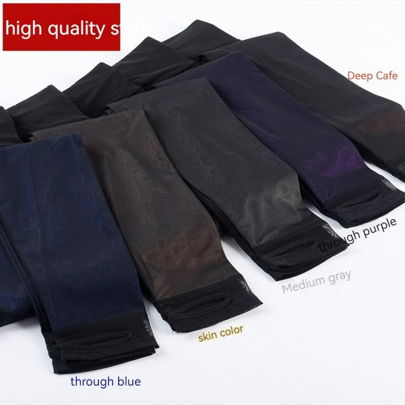 Winter Warm Leggings Sexy Slim Translucent Pantyhose Nylon Tights High Waist Elastic Wool Sock Pants Women Thermal Legging