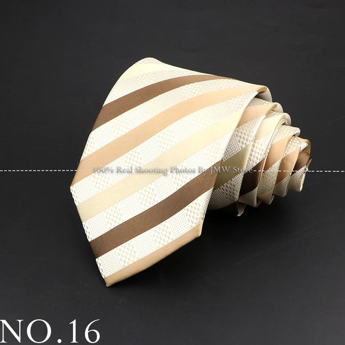 New Design Wedding Men Tie Brown Solid Striped Paisley Flower Neckties Men Business Dropshipping Groom Collar Accessories Gift