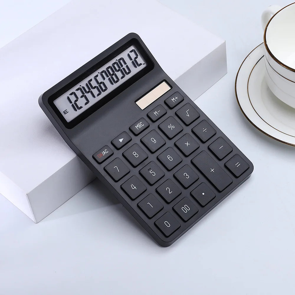 Solar Calculator with Dual Power Supply, 12 Digits, Electronic Calculator, Home, Office, School, Financial, accounting Tools