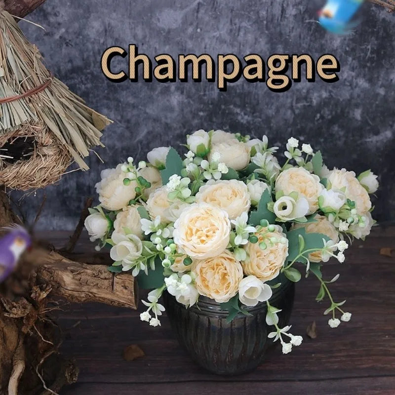 Artificial Flowers Silk Peony Wedding Bridal Bouquet Home Table Outdoor Garden Archway DIY Gift Room Decoration