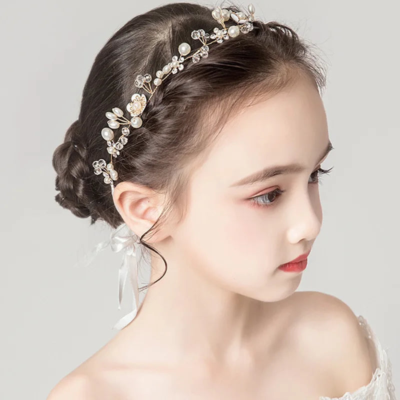 Bridal Wedding Headbands Handmade Bride Tiaras Shiny Rhinestone Flower Hairband Bridal Headpeice Hair Accessories For Women Girl