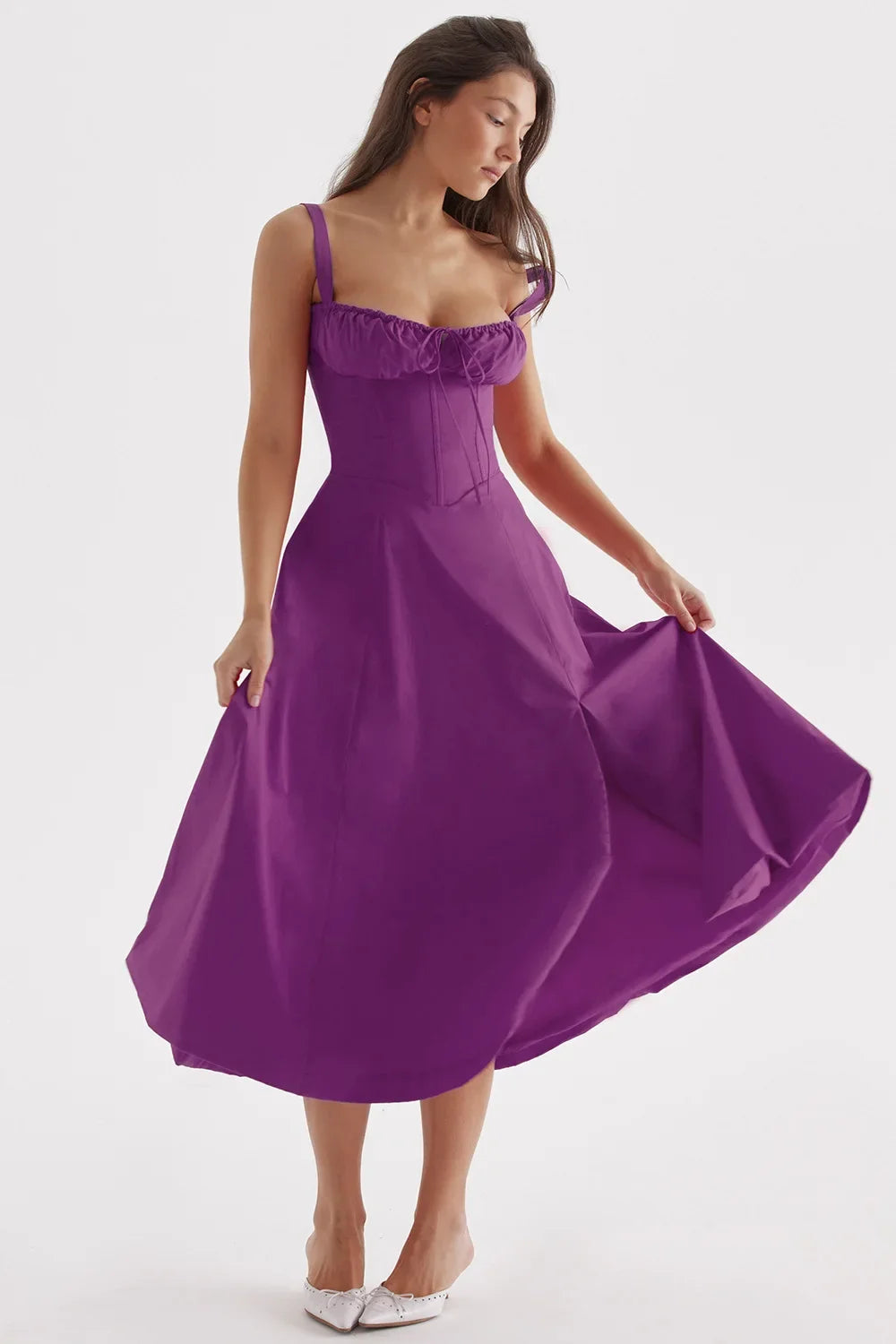 Women Beach Vacation Dress French Lazy Style Dress-Solid Color Or Printed Multi-Color Spring Summer 2025 New Arrival