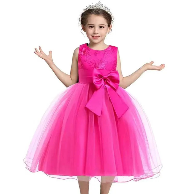 Flower Girl Dress For Wedding Baby Girl 2-8 Years Birthday Outfits Children's Girls First Communion Dresses Girl Kids Party Wear
