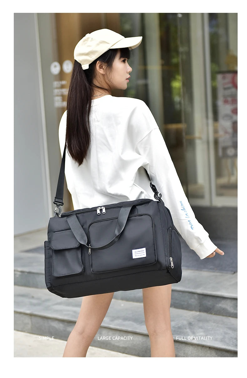 Travel Bag Female Large-Capacity Hand Luggage Dry-Wet Separation Sports Fitness Bag Short-Distance Travel Package