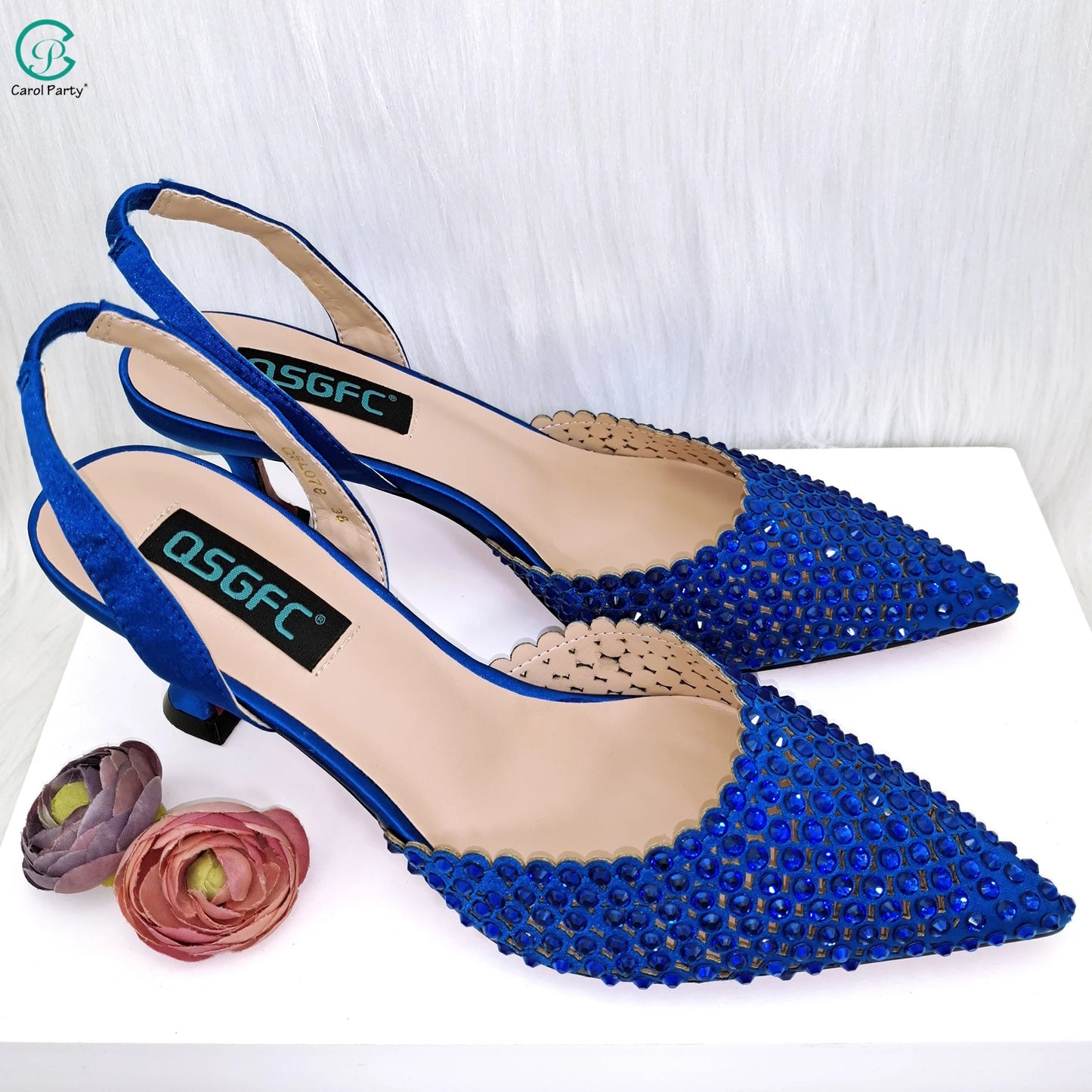 Italian Design Wedding Party Shoes & Small Box Bag Comfortable Noble Thin Heels Sexy Single Shoes Mesh Breathable Women's