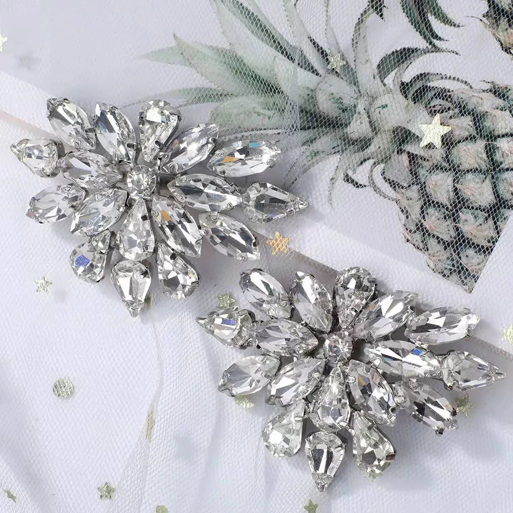 1Pcs Wedding DIY Detachable Charm Buckle Bridal Crystal Shoes Accessory Decoration Clip Women High Heel Rhinestone Shoe Buckles