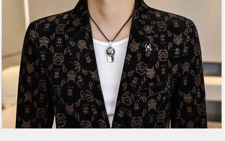 The Main Promotion of New Explosive New Suit Slim Single Suit Comfortable + Casual + Fashion Personality Coat Men's Clothing