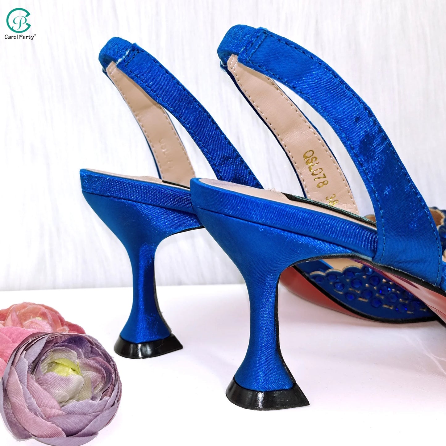 Italian Design Wedding Party Shoes & Small Box Bag Comfortable Noble Thin Heels Sexy Single Shoes Mesh Breathable Women's