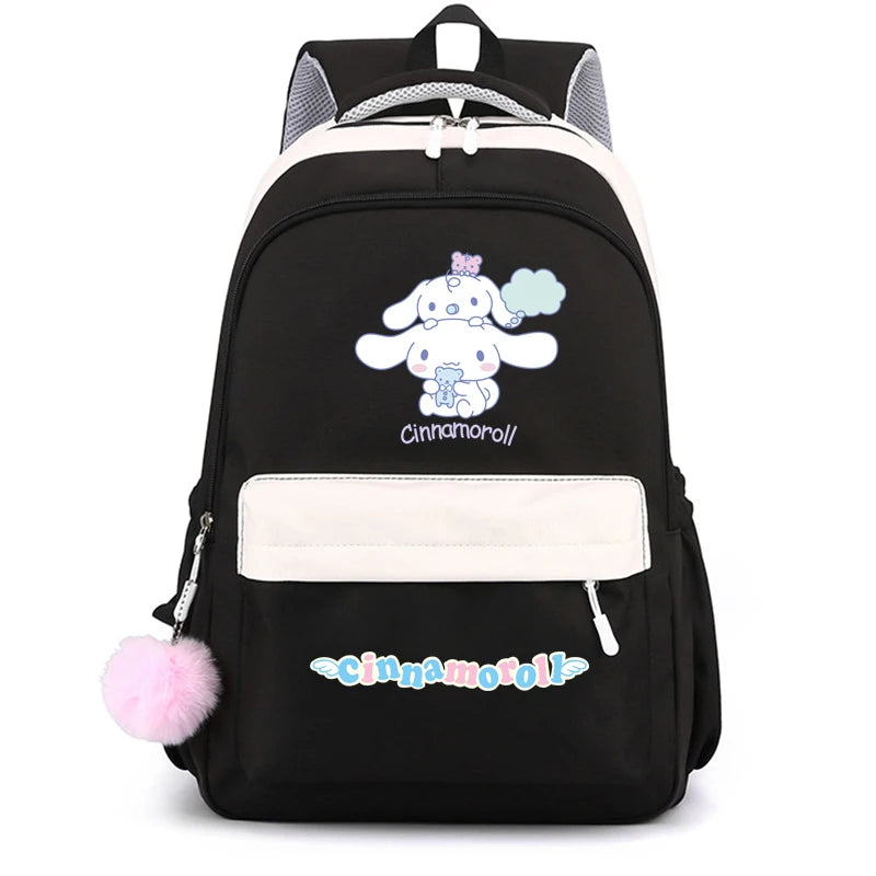 Cinnamoroll Backpack Children Girls Boy Sanrio Schoolbag Kawaii Student Back To School Rucksack Teen Kids Gift Women Travel Bags