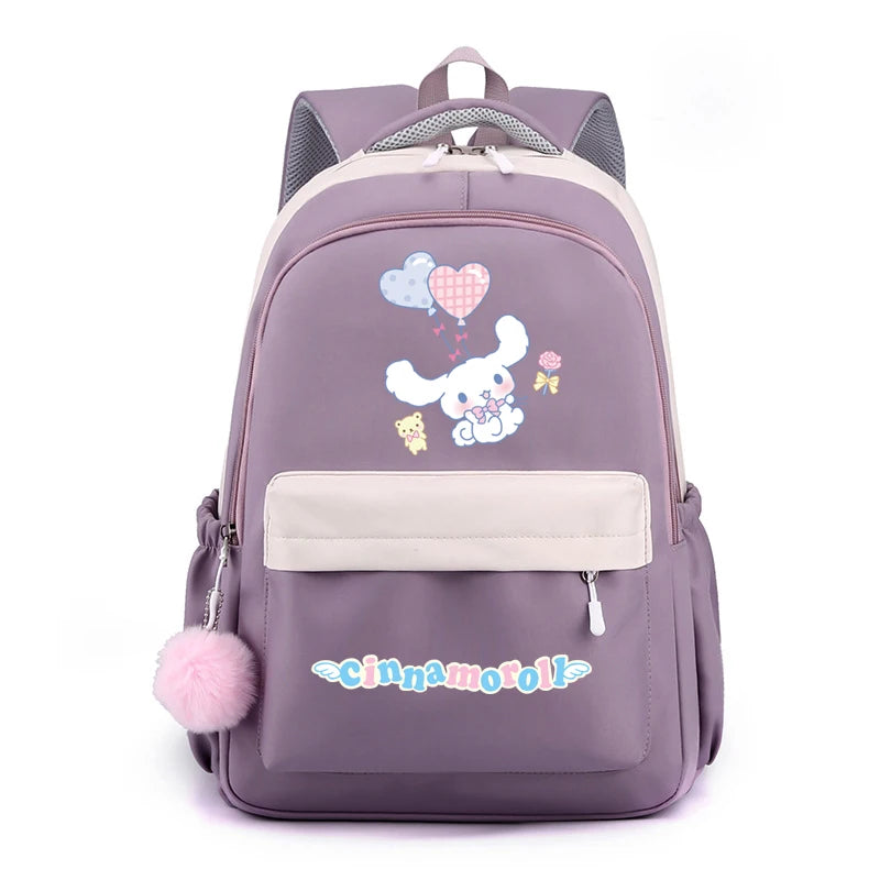 Cinnamoroll Backpack Children Girls Boy Sanrio Schoolbag Kawaii Student Back To School Rucksack Teen Kids Gift Women Travel Bags