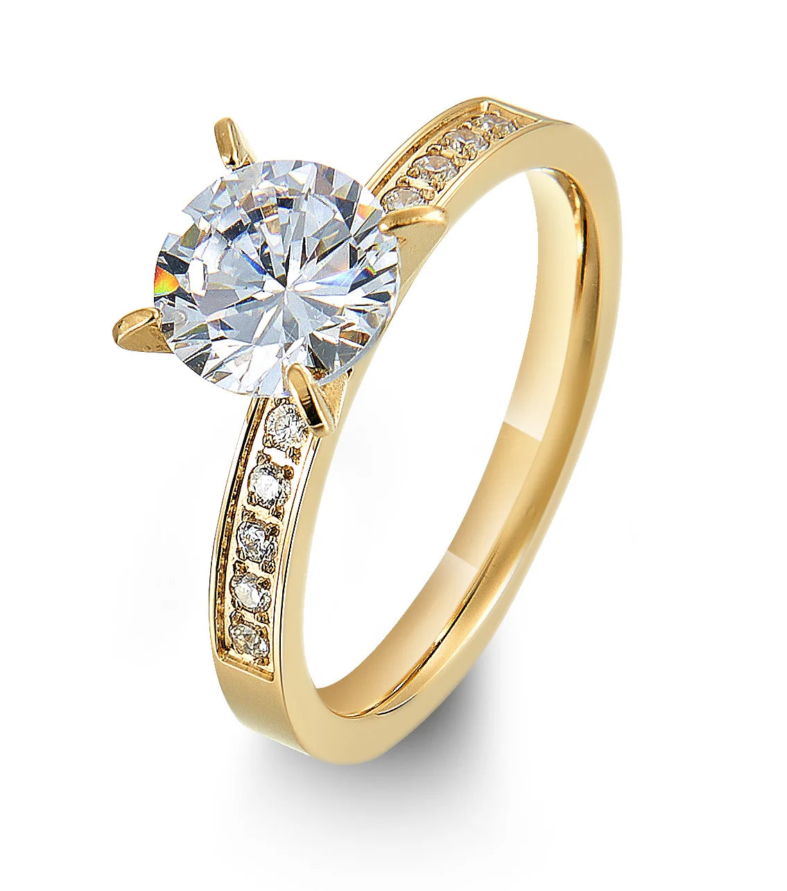 western designer dubai African fine 18k gold plated ladies jewelry cz diamond bridal wedding engagement rings for women girls