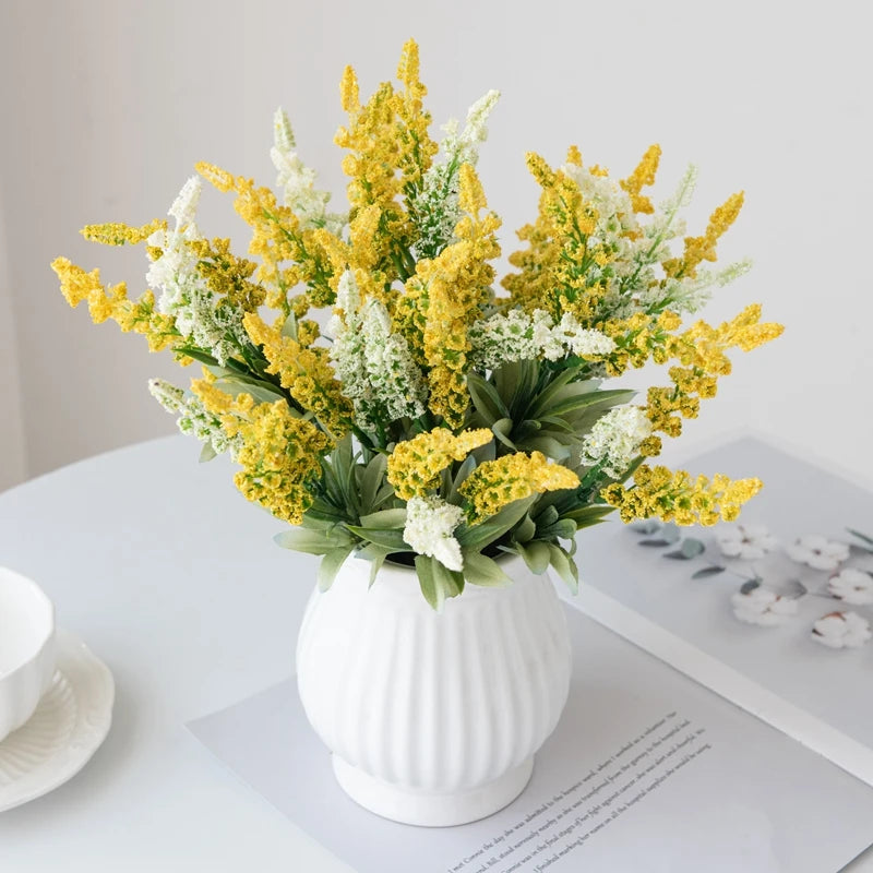 Artificial Lavender Foam Flower Family Room Vase Christmas Wedding Bouquet Garden Rose Arch Decoration Scrapbooking Accessories